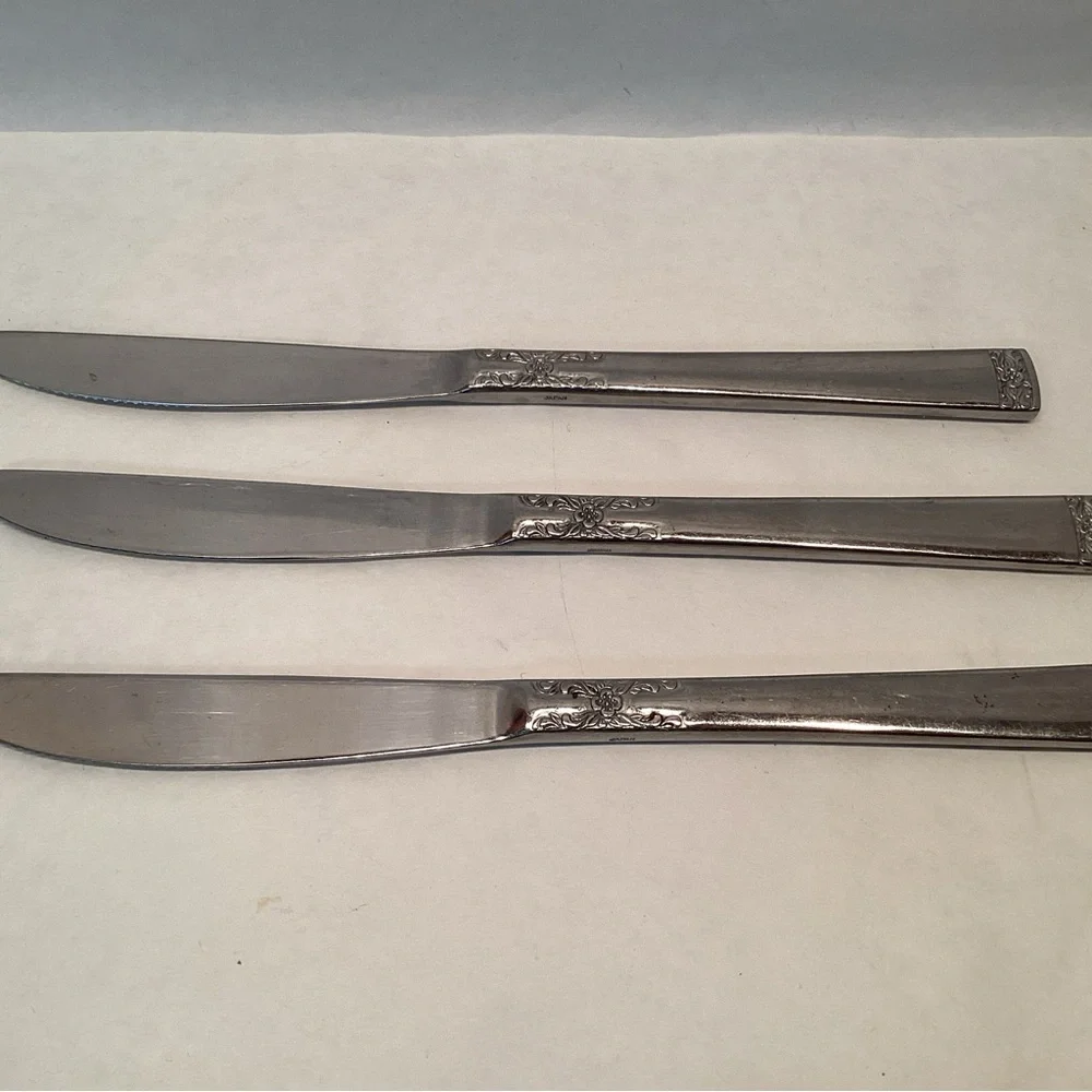 Supreme Cutlery TOWLE SILVER 3 Butter Knifes TWS280 STAINLESS Glossy Japan